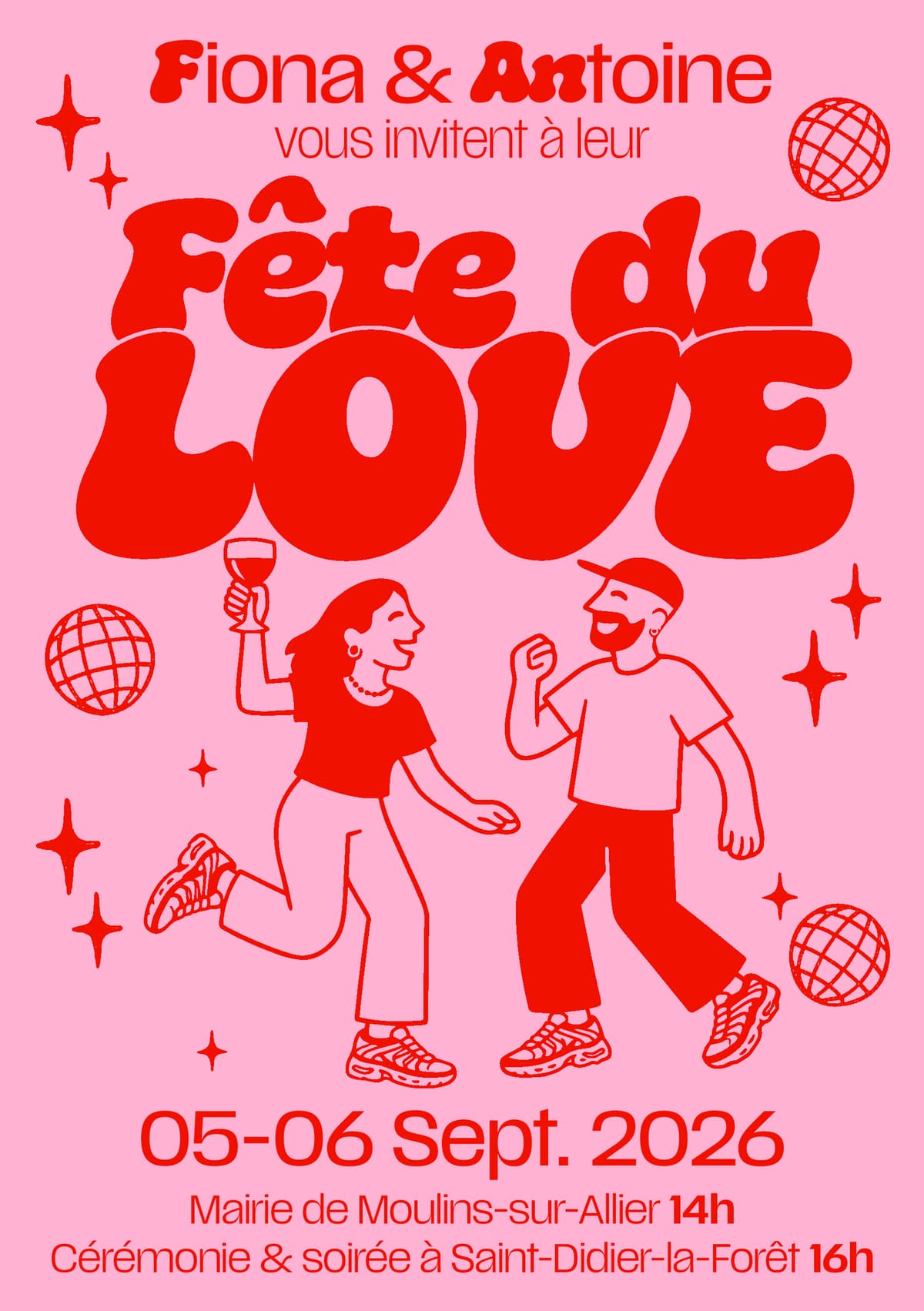 Faire-part Fiona & Antoine - Fête du Love